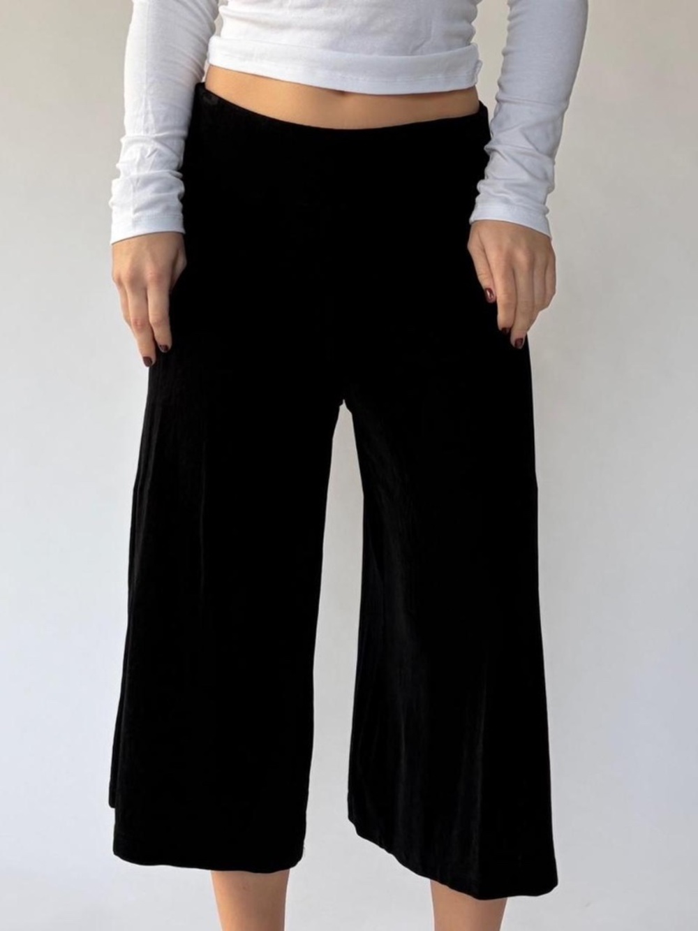 Gaucho Capri Pants Stretchy Large - Picture 2 of 4